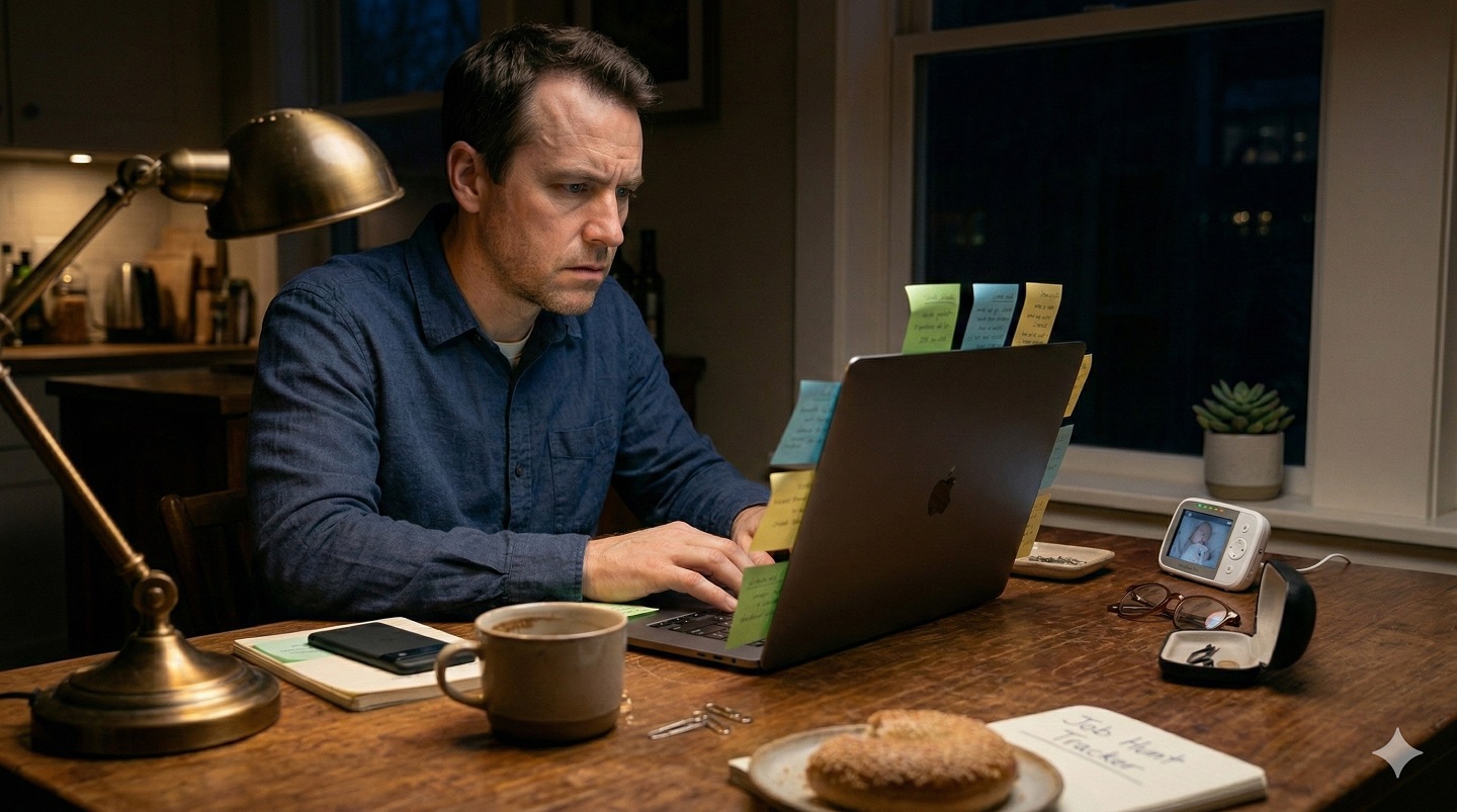 late night working at home