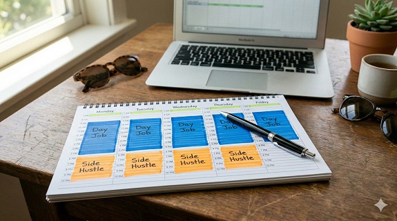 work / side hustle schedule
